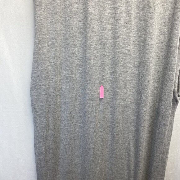 Reborn J V-Neck Short Sleeve Maxi Slit Dress Women Large Gray Side Pockets Used - Picture 10 of 16